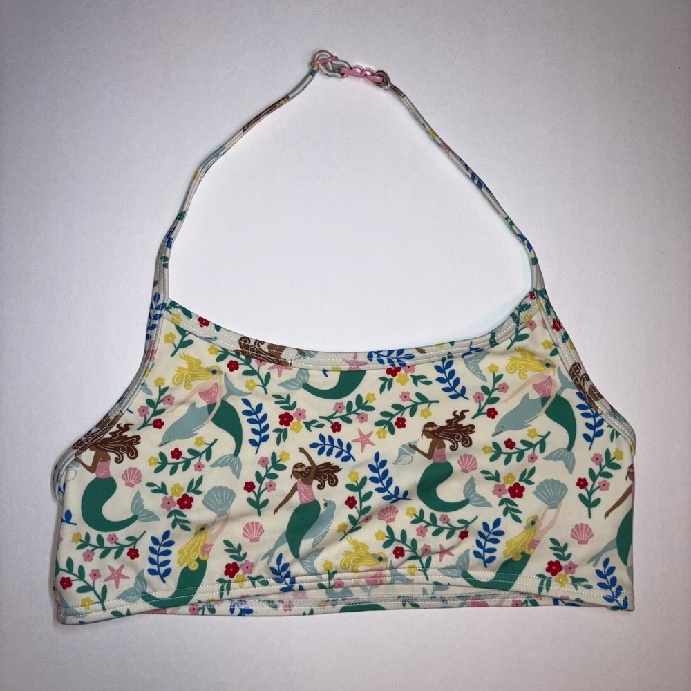 Mini Boden Mermaid Halter Swimsuit Top Only - girls 9-10y